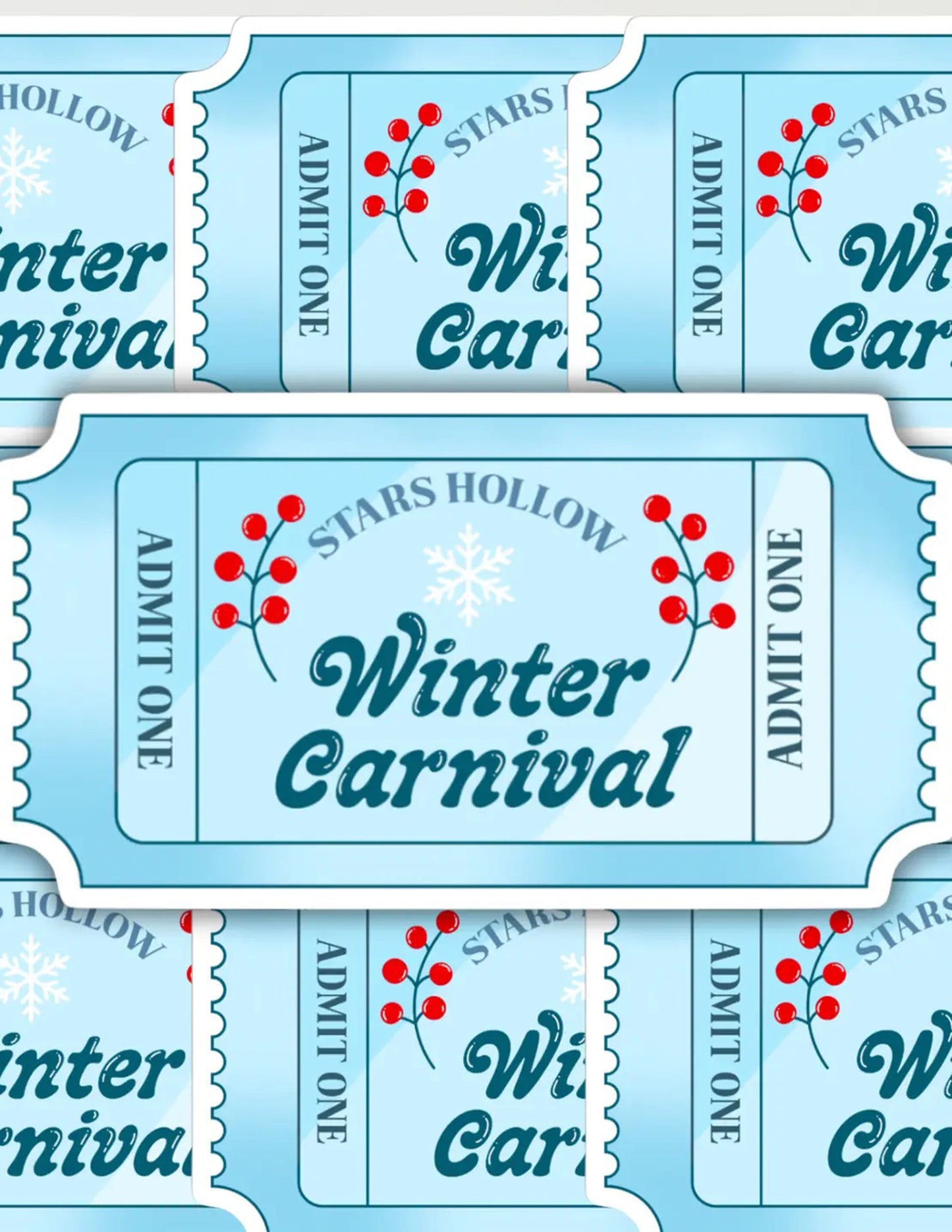 Winter Carnival Ticket Sticker
