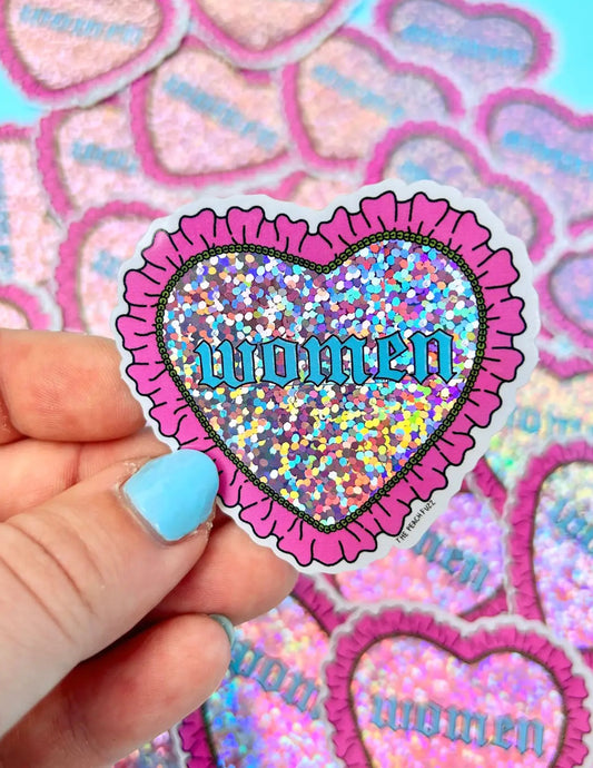 Women Glitter Sticker