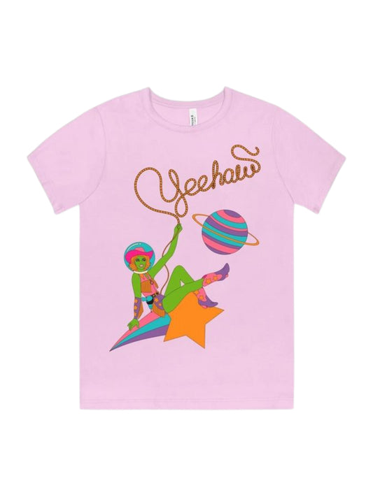 Yeehaw Space Cowgirl Tee